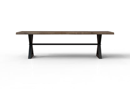 Malcolm Acacia 108" Live Edge Dining Table - Natural + Smoke