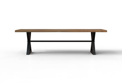 Malcolm Acacia 108" Live Edge Dining Table - Natural + Gray
