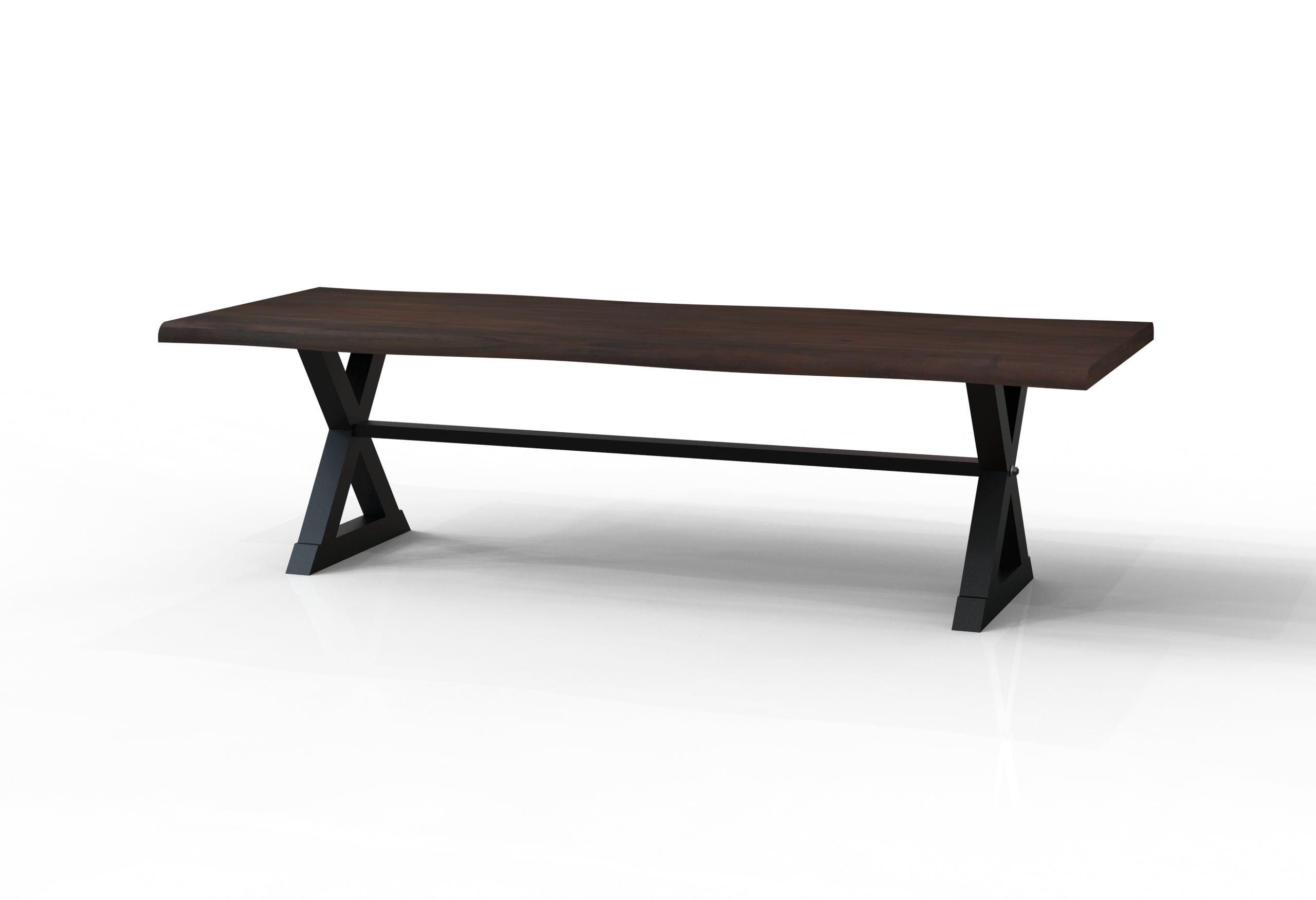 Malcolm Acacia 108" Live Edge Dining Table - Natural + Black