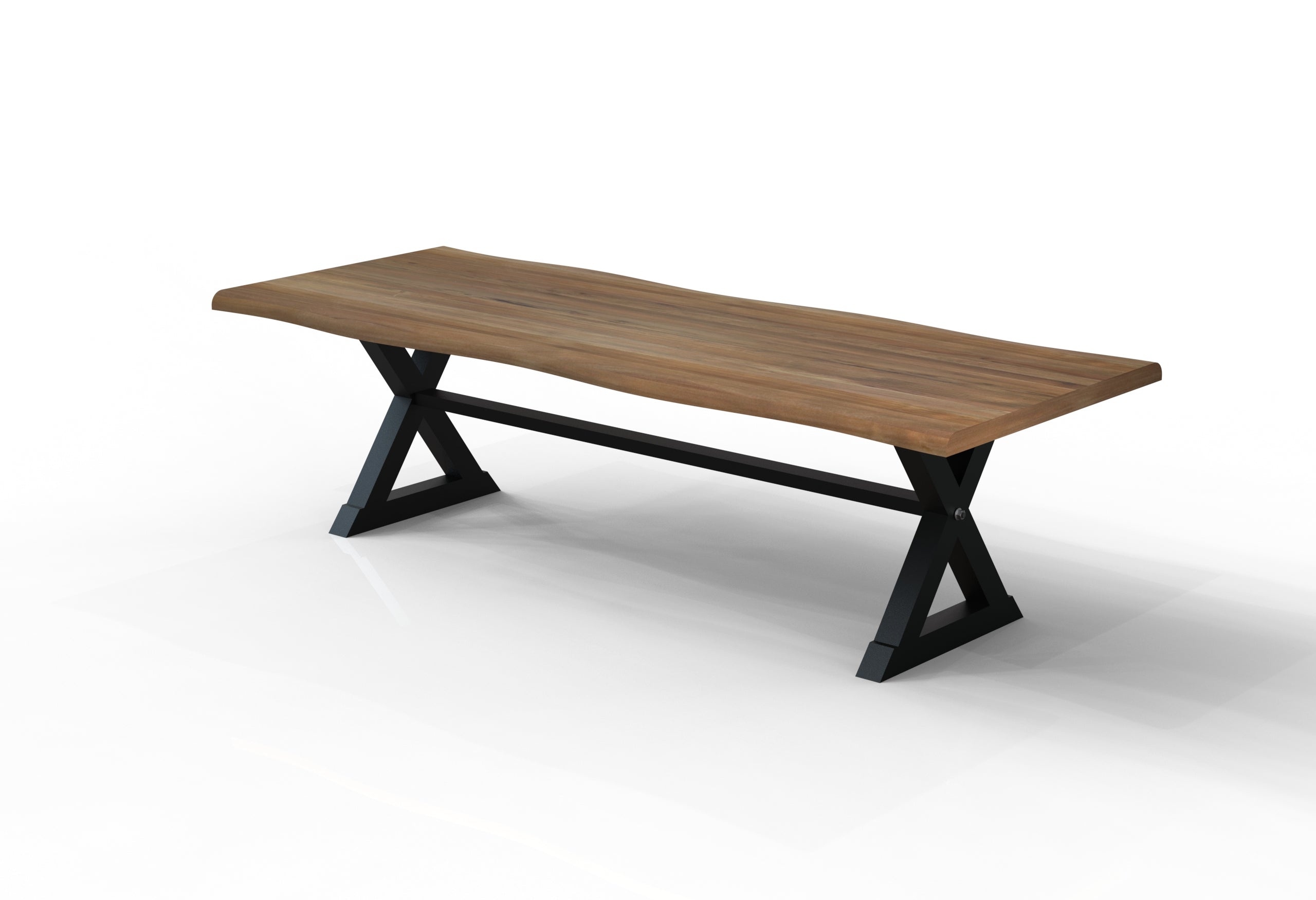 Malcolm Acacia 108" Live Edge Dining Table - Natural + Gray