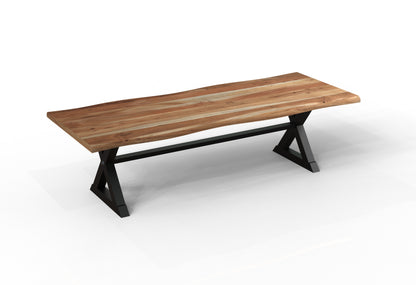 Malcolm Acacia 108" Live Edge Dining Table - Natural