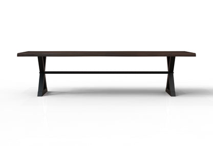 Malcolm Acacia 120" Live Edge Dining Table - Natural + Black