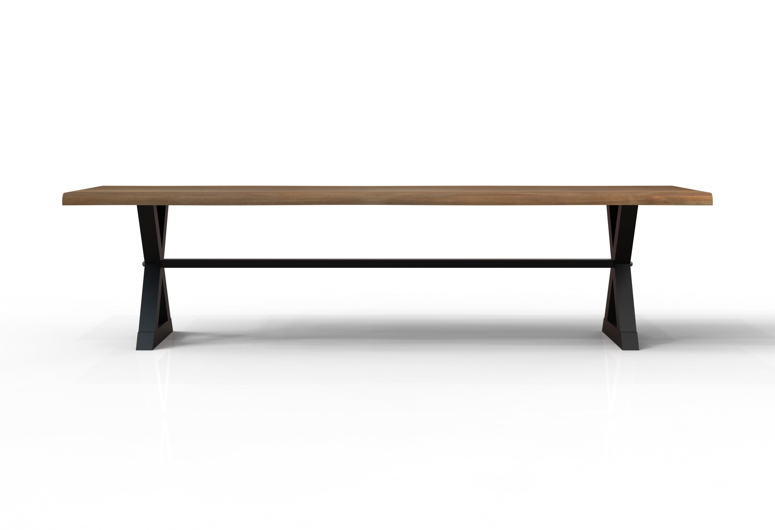 Malcolm Acacia 120" Live Edge Dining Table - Natural + Gray