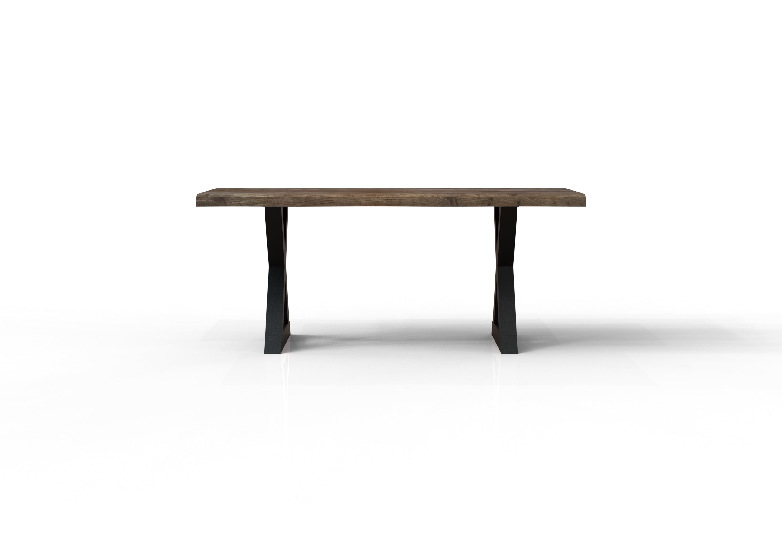 Malcolm Acacia 72" Live Edge Dining Table - Natural + Smoke