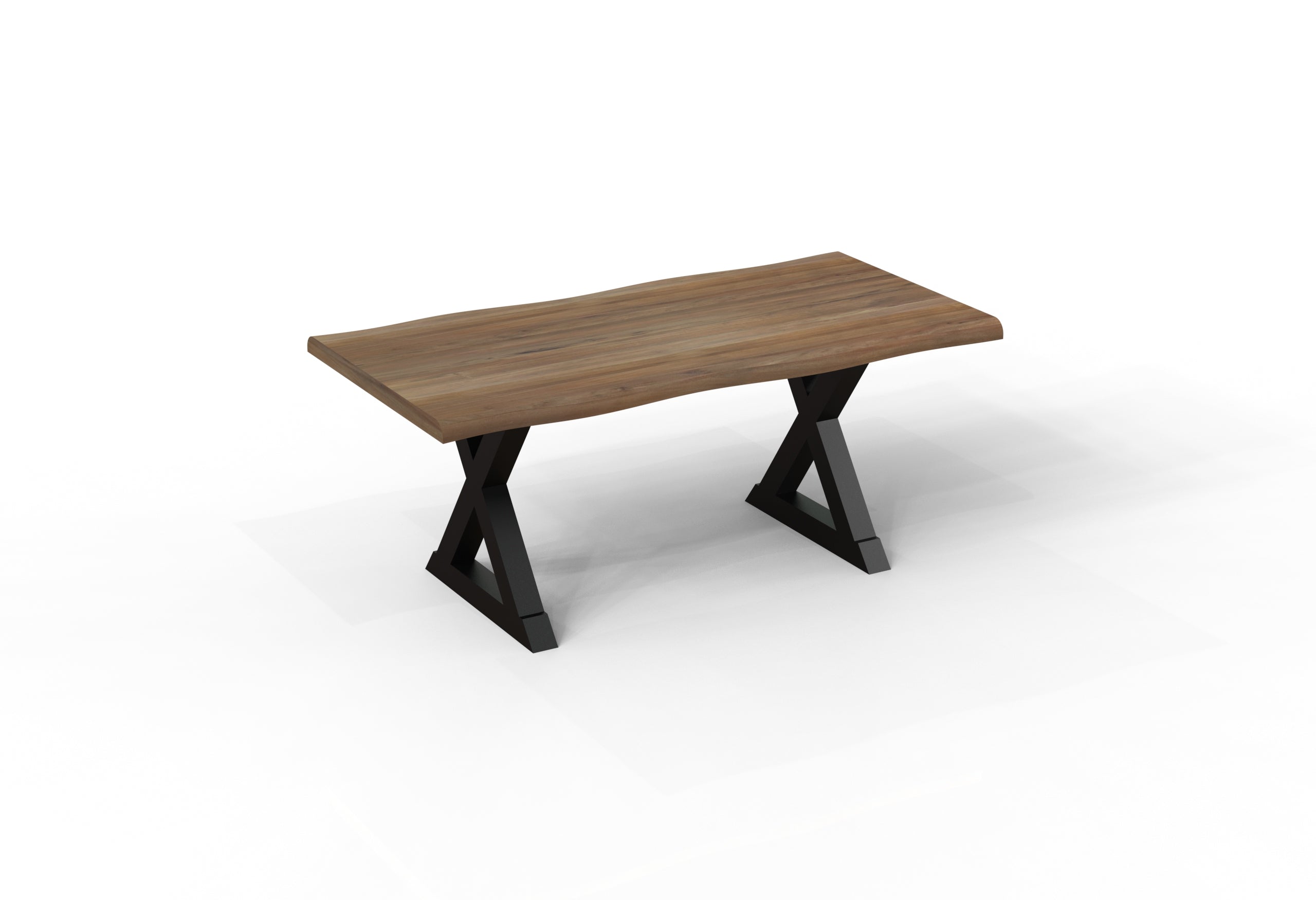 Malcolm Acacia 72" Live Edge Dining Table - Natural + Gray