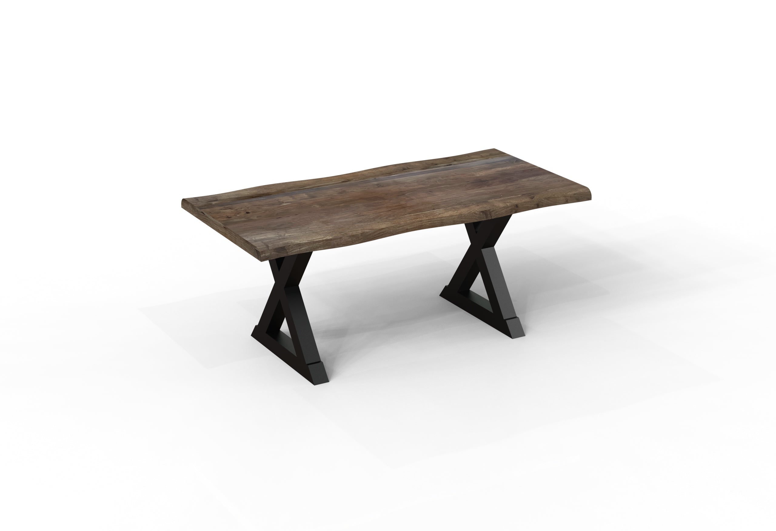 Malcolm Acacia 72" Live Edge Dining Table - Natural + Smoke