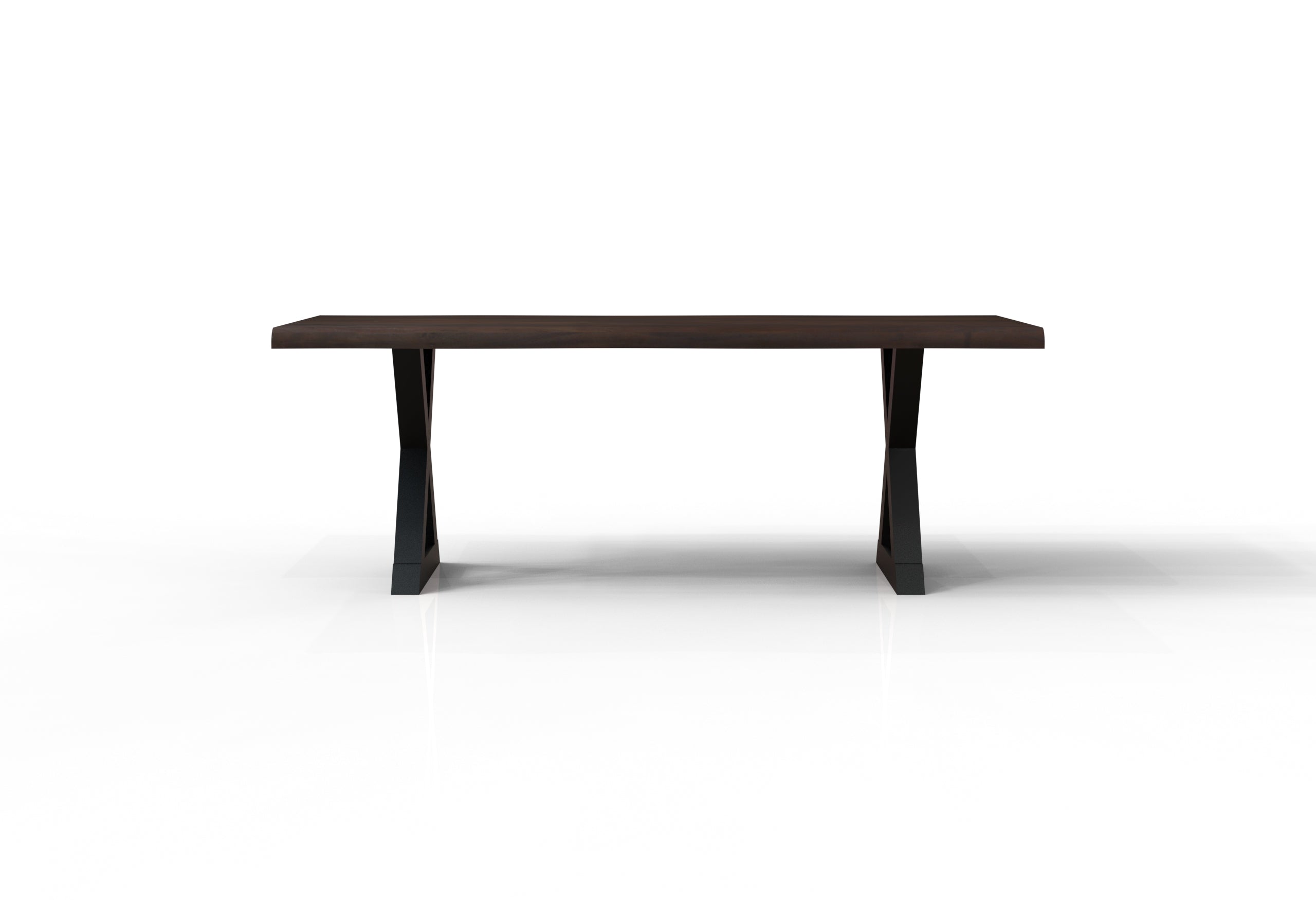 Malcolm Acacia 84" Live Edge Dining Table - Natural + Black