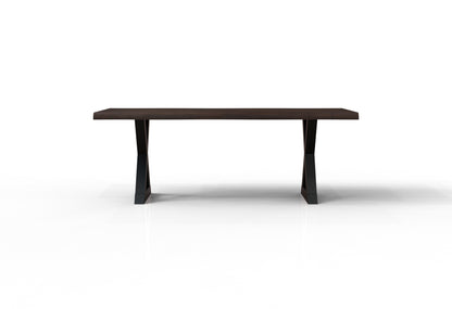 Malcolm Acacia 84" Live Edge Dining Table - Natural + Black