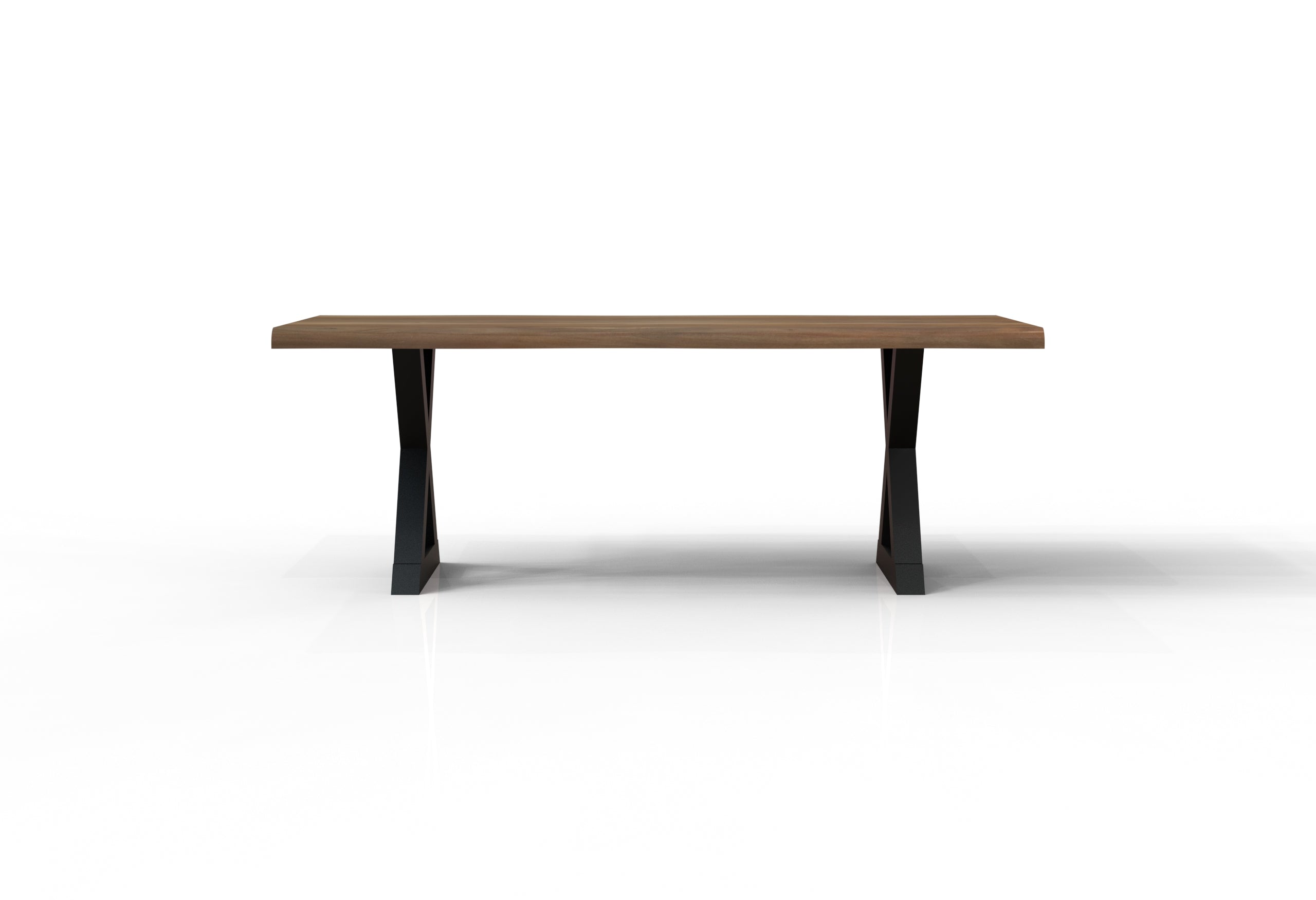 Malcolm Acacia 84" Live Edge Dining Table - Natural + Gray