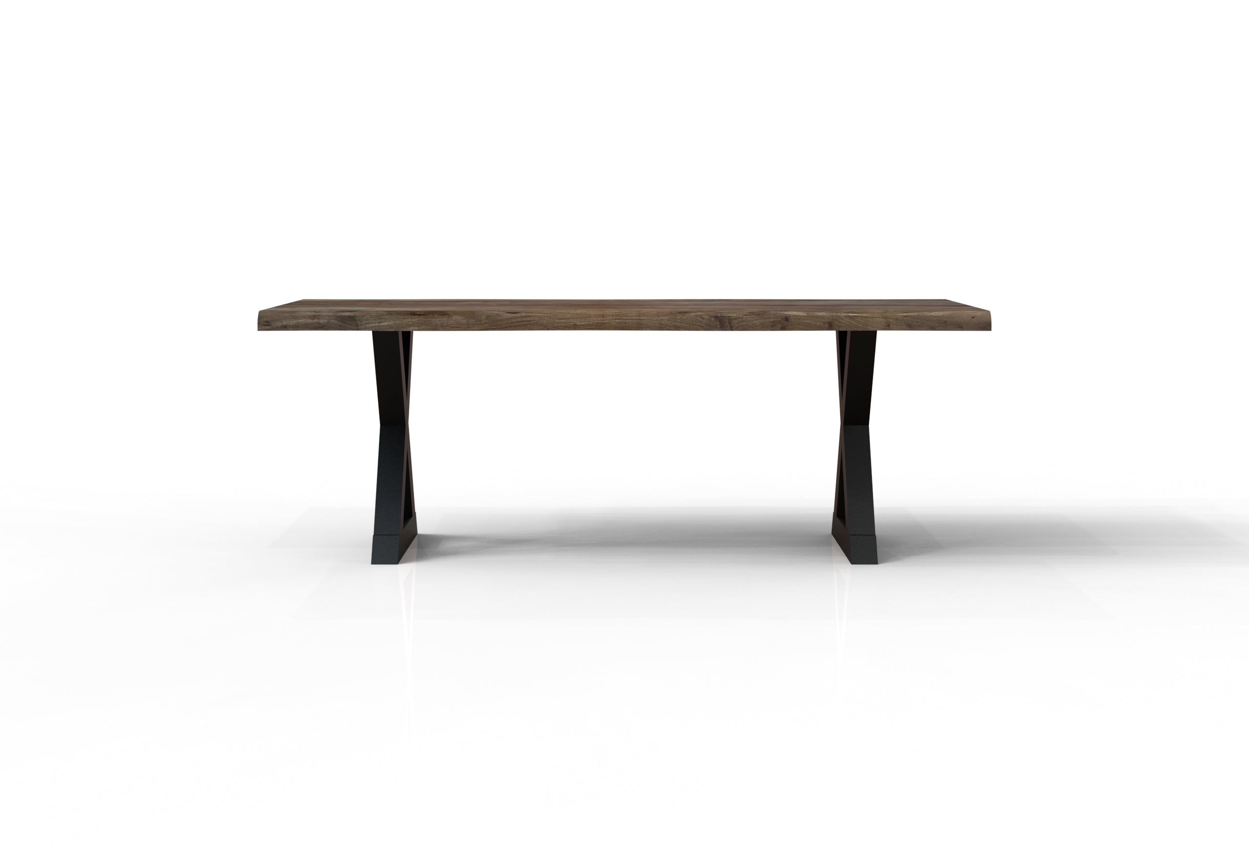 Malcolm Acacia 84" Live Edge Dining Table - Natural + Smoke