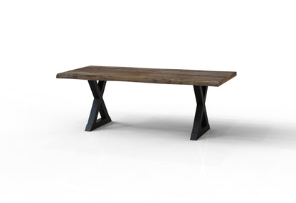 Malcolm Acacia 84" Live Edge Dining Table - Natural + Smoke