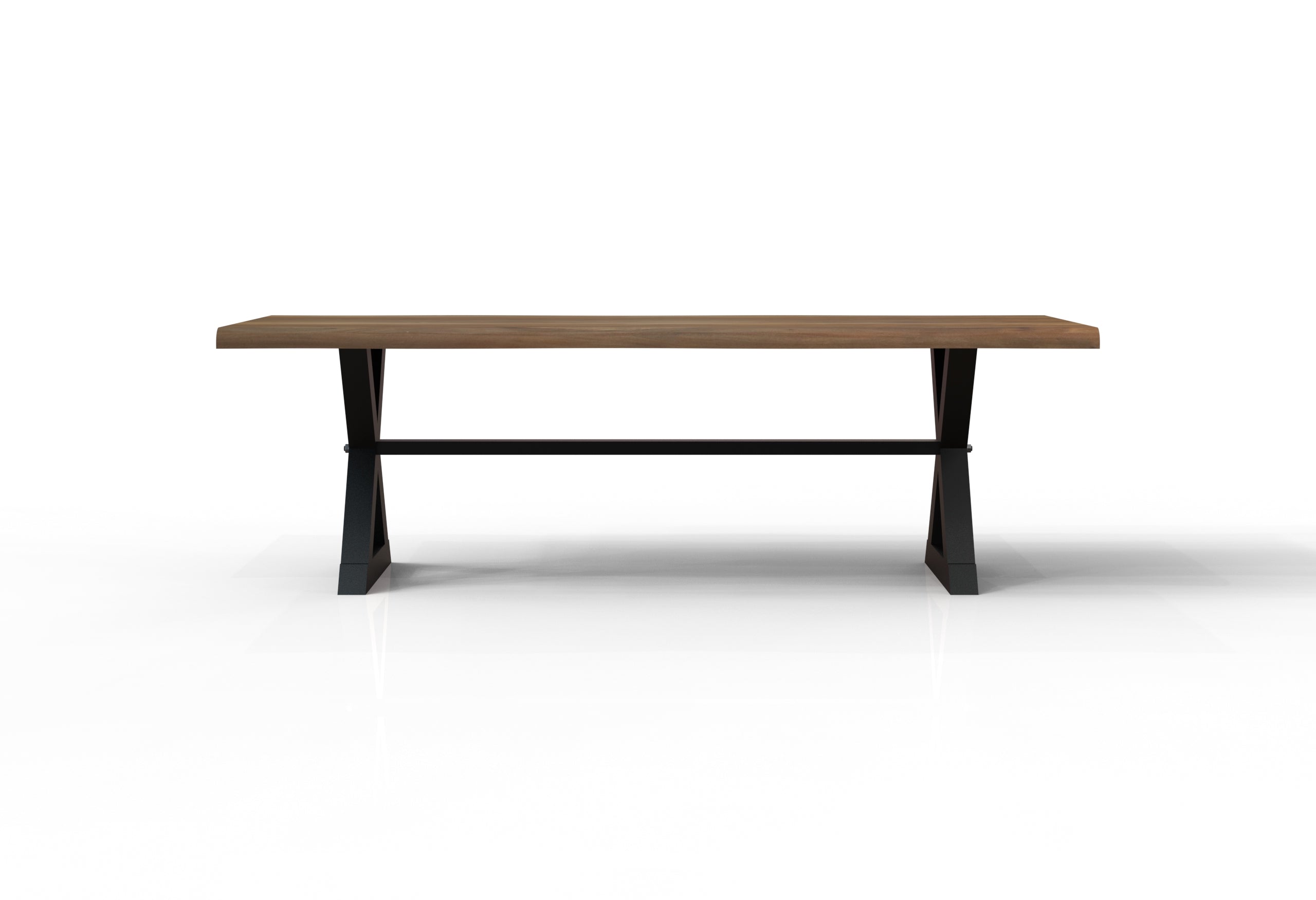 Malcolm Acacia 96" Live Edge Dining Table - Natural + Gray
