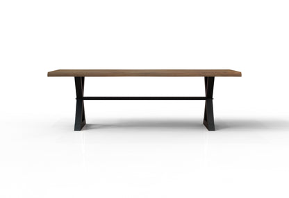 Malcolm Acacia 96" Live Edge Dining Table - Natural + Gray