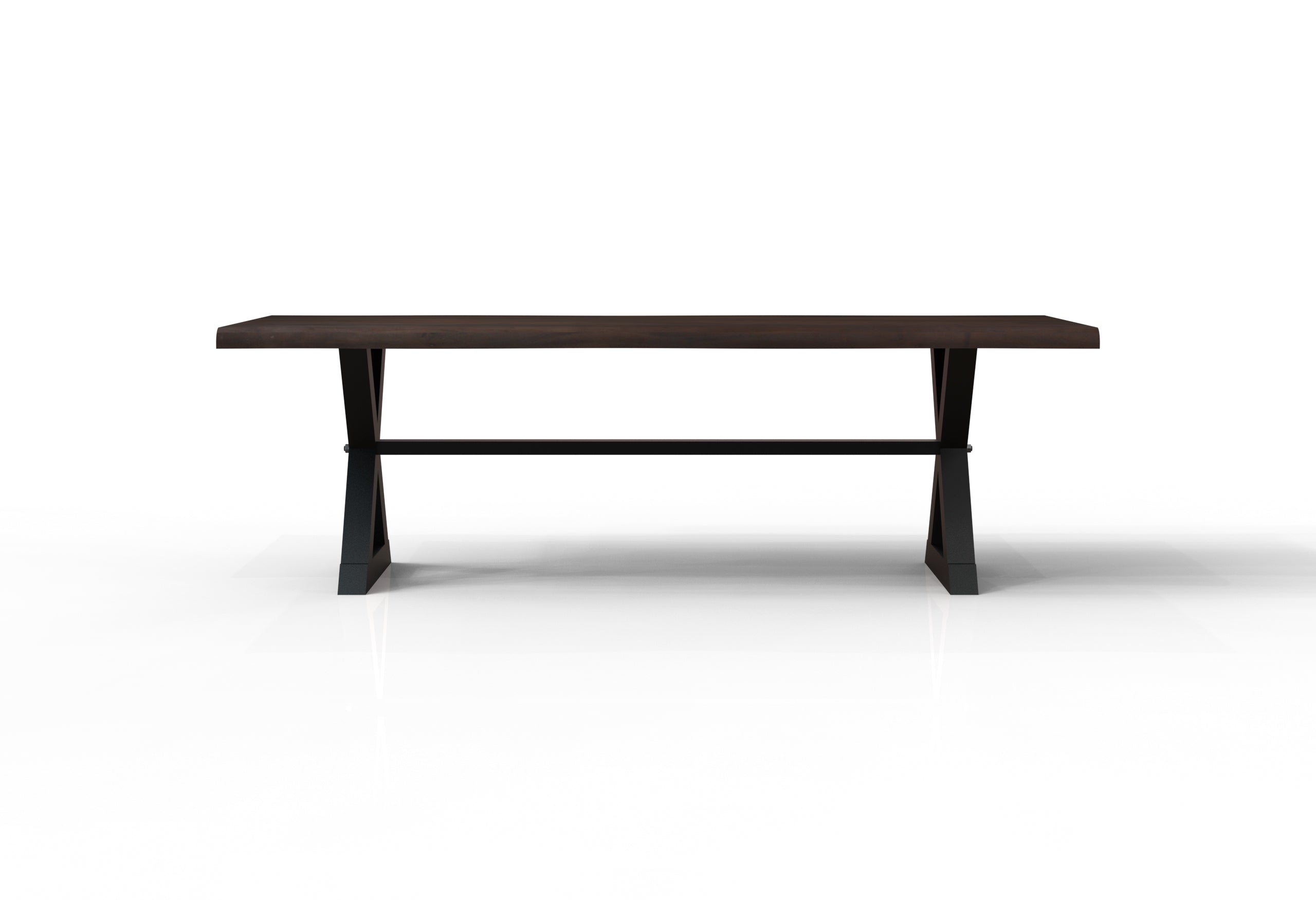 Malcolm Acacia 96" Live Edge Dining Table - Natural + Black