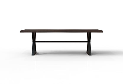 Malcolm Acacia 96" Live Edge Dining Table - Natural + Black