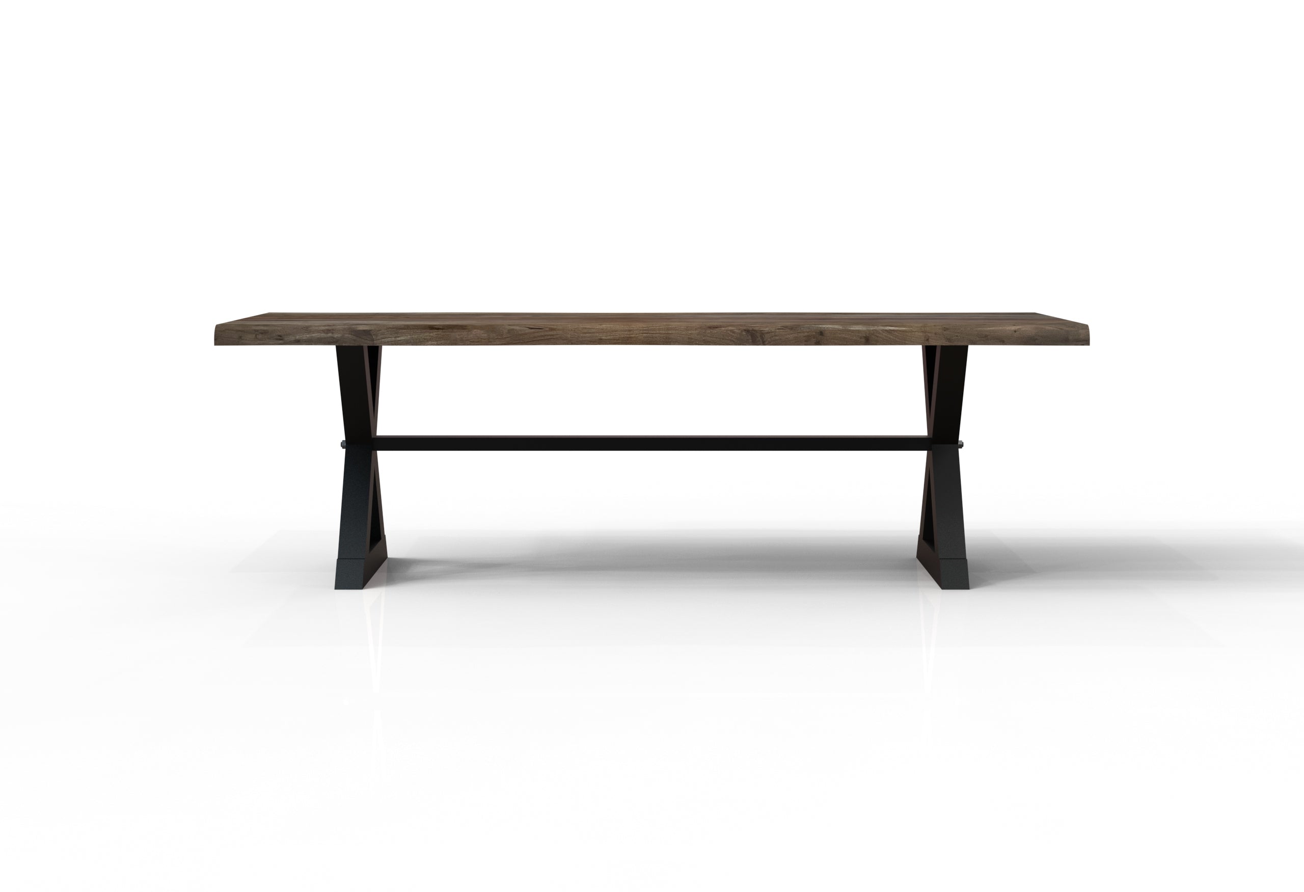 Malcolm Acacia 96" Live Edge Dining Table - Natural + Smoke