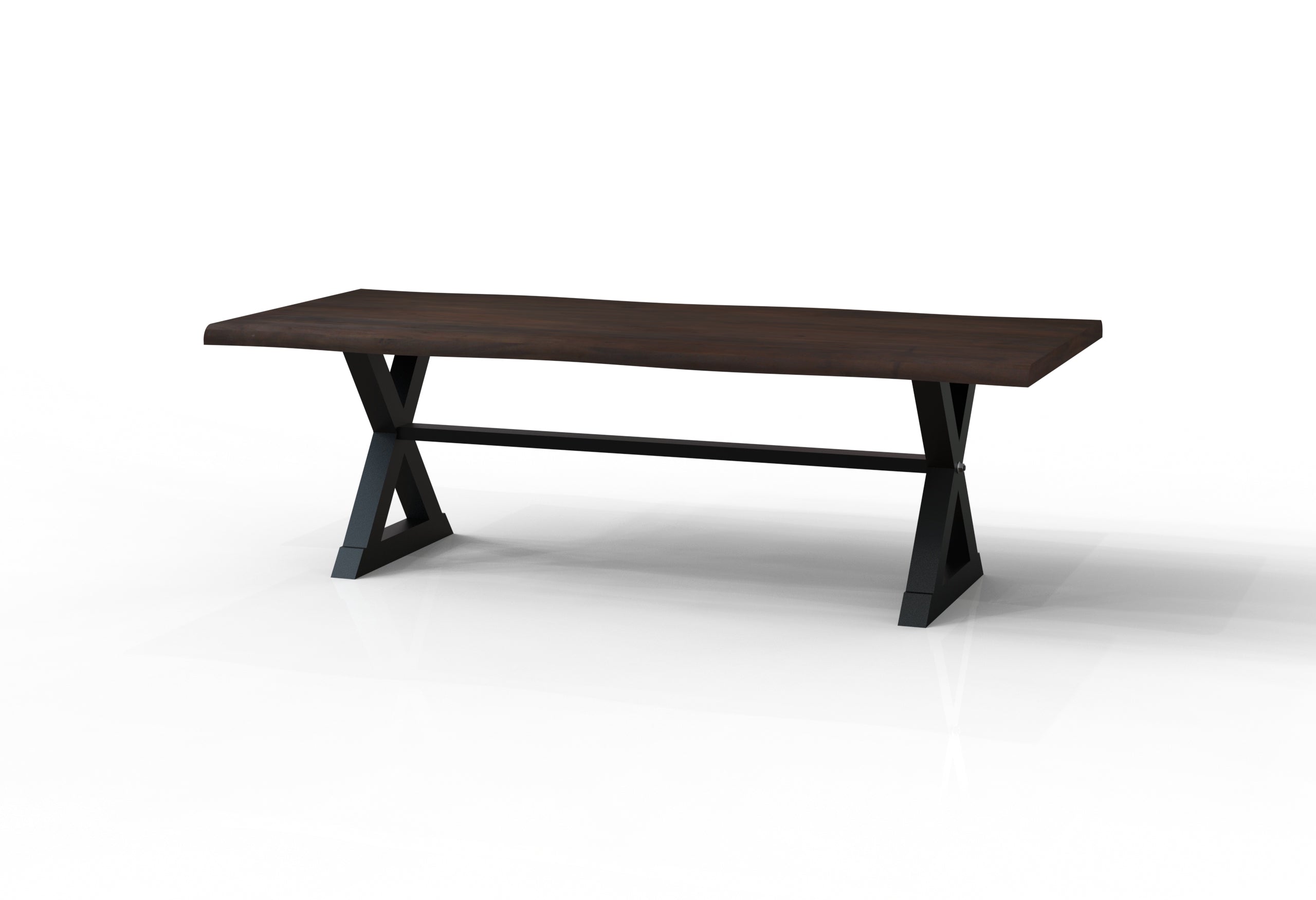 Malcolm Acacia 96" Live Edge Dining Table - Natural + Black