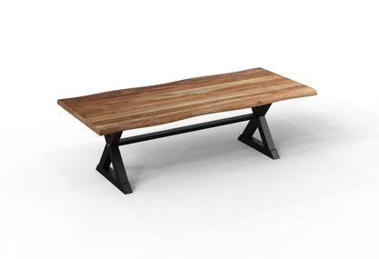 Malcolm Acacia 96" Live Edge Dining Table - Natural