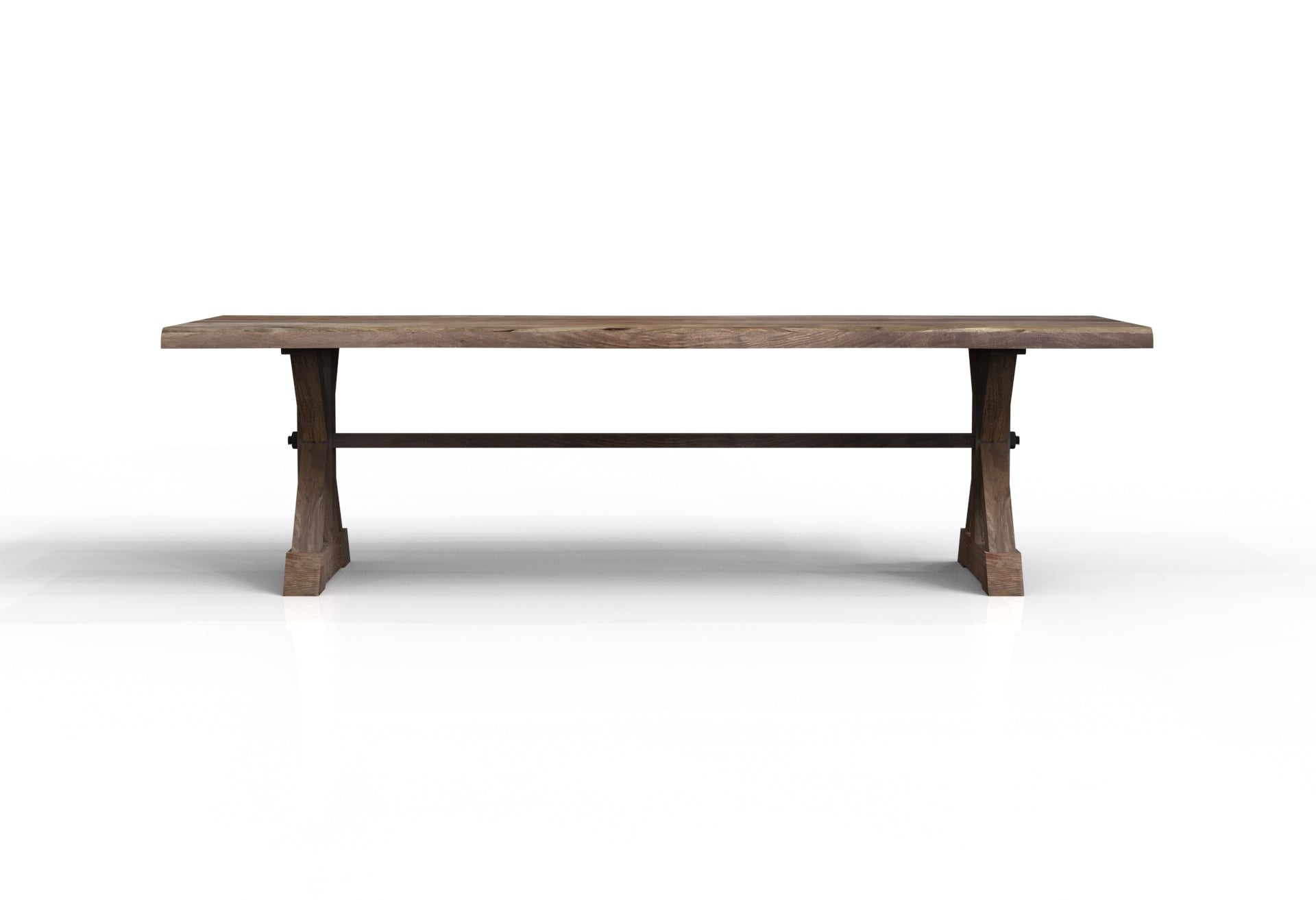 Malcolm Acacia 108" Live Edge Dining Table - Natural + Smoke