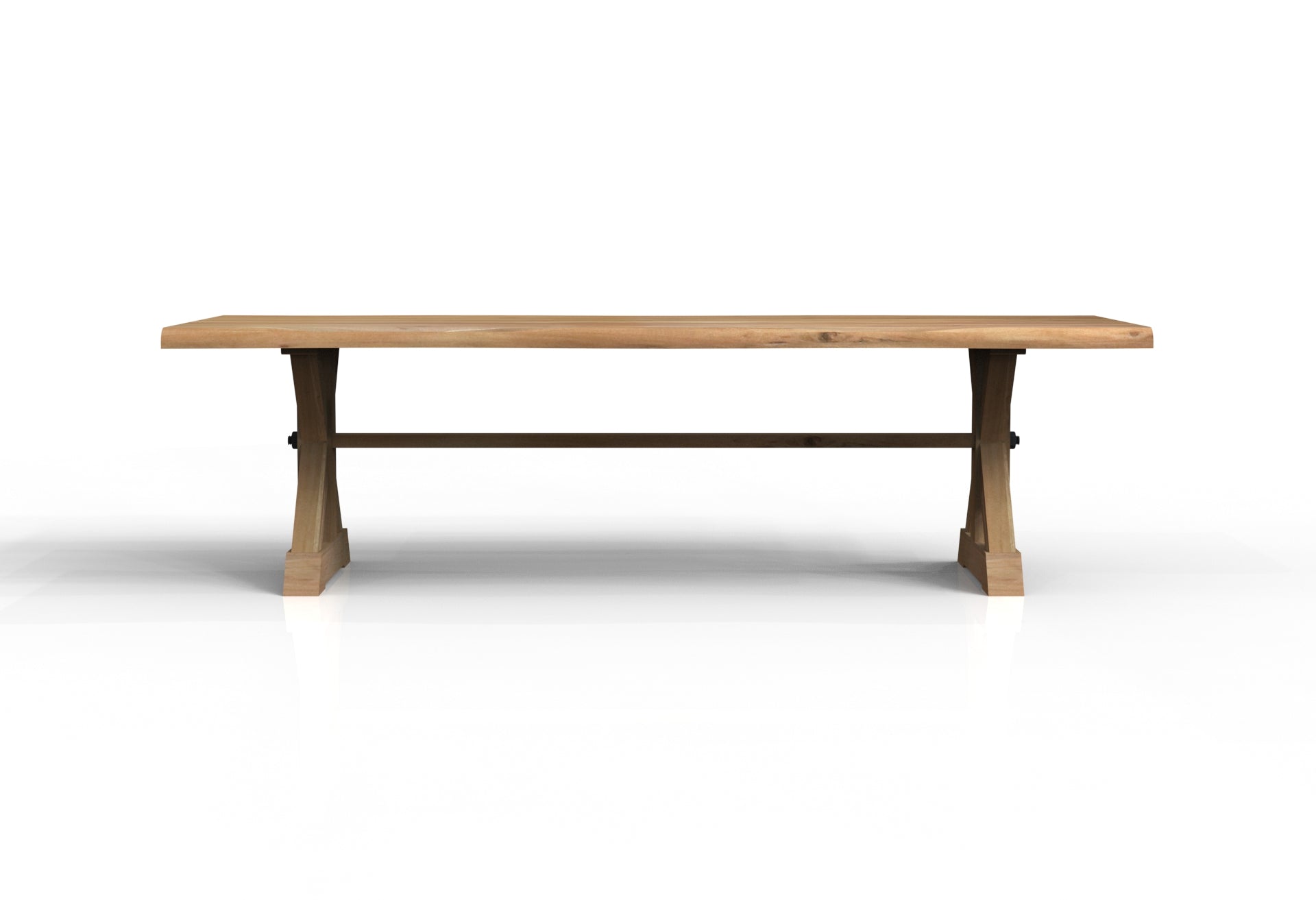 Malcolm Acacia 108" Live Edge Dining Table - Natural + Gray
