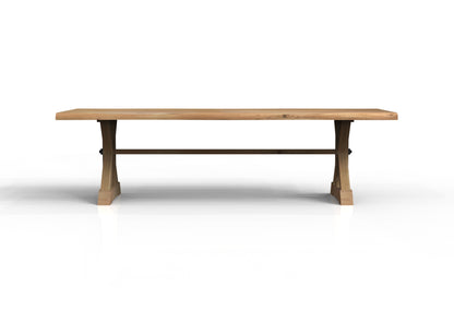 Malcolm Acacia 108" Live Edge Dining Table - Natural + Gray