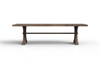 Maxwell Acacia 108" Dining Table - Natural + Smoke