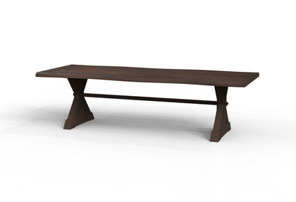 Malcolm Acacia 108" Live Edge Dining Table - Natural + Black