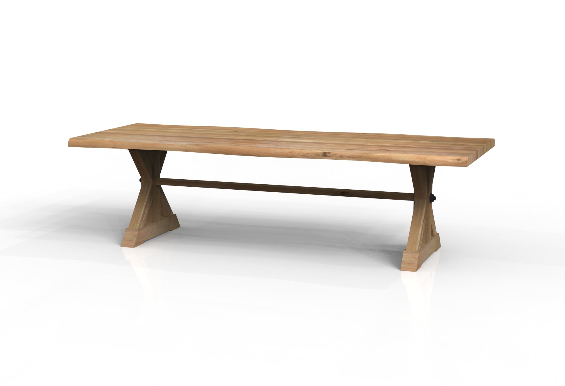 Malcolm Acacia 108" Live Edge Dining Table - Natural + Gray