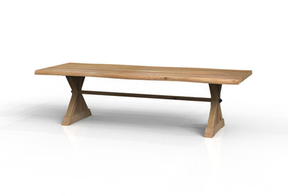 Malcolm Acacia 108" Live Edge Dining Table - Natural + Gray