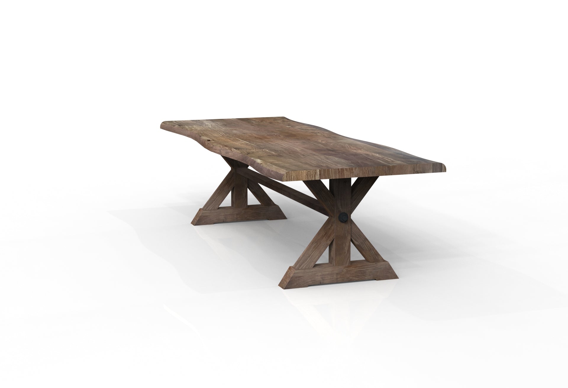 Malcolm Acacia 108" Live Edge Dining Table - Natural + Smoke