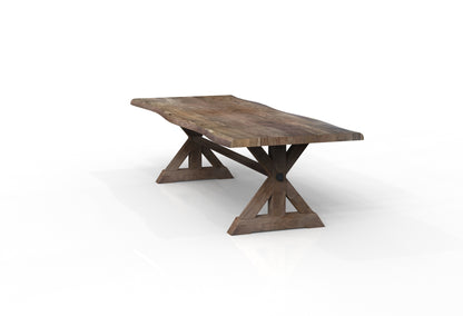 Malcolm Acacia 108" Live Edge Dining Table - Natural + Smoke