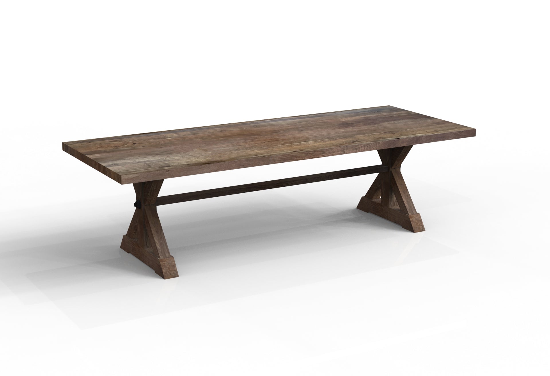 Maxwell Acacia 108" Dining Table - Natural + Smoke