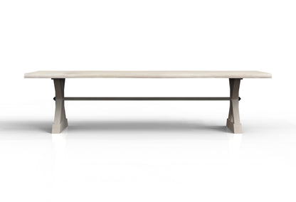 Malcolm Acacia 108' Live Edge Dining Table - New White Wash