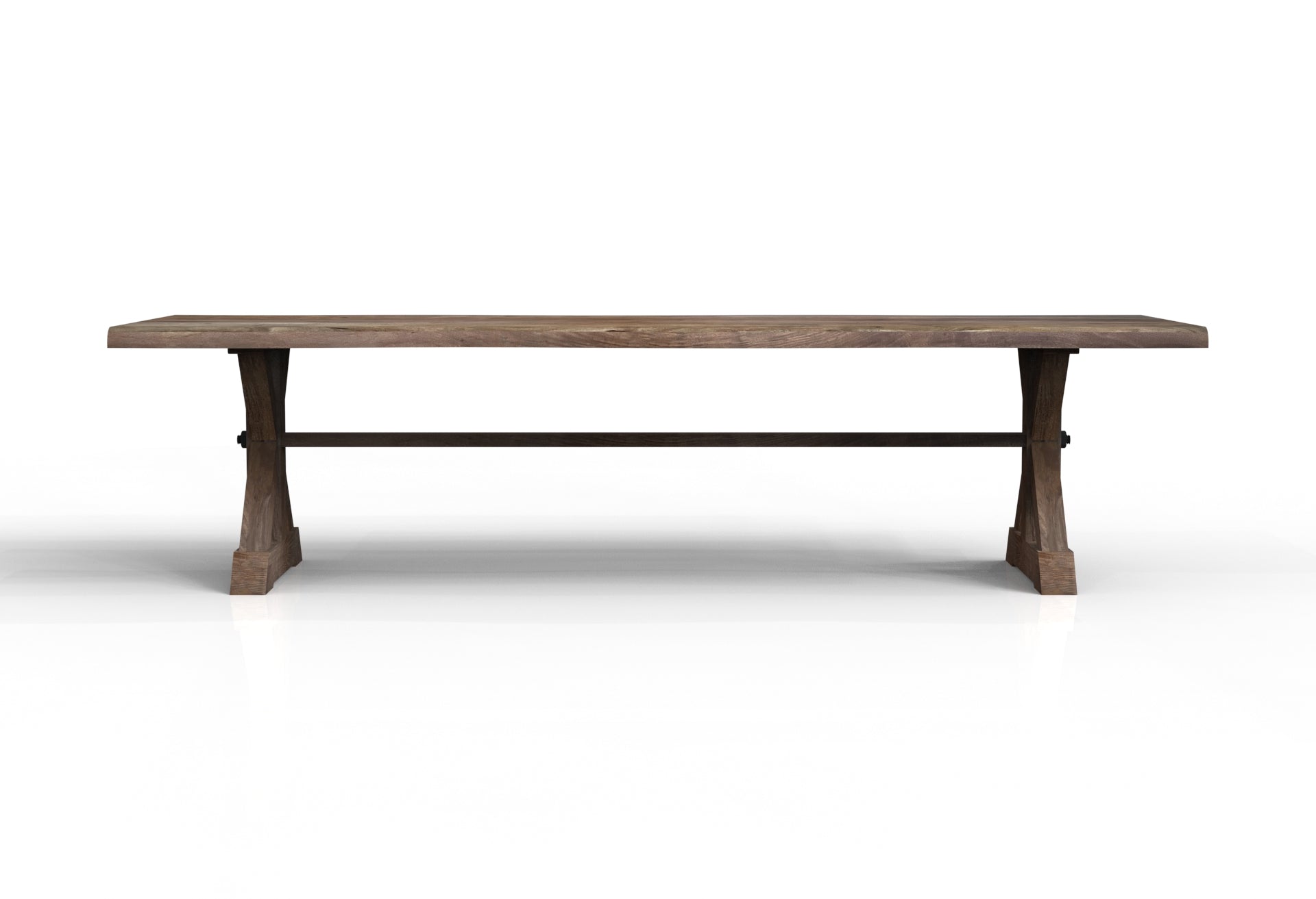 Malcolm Acacia 120" Live Edge Dining Table - Natural + Smoke