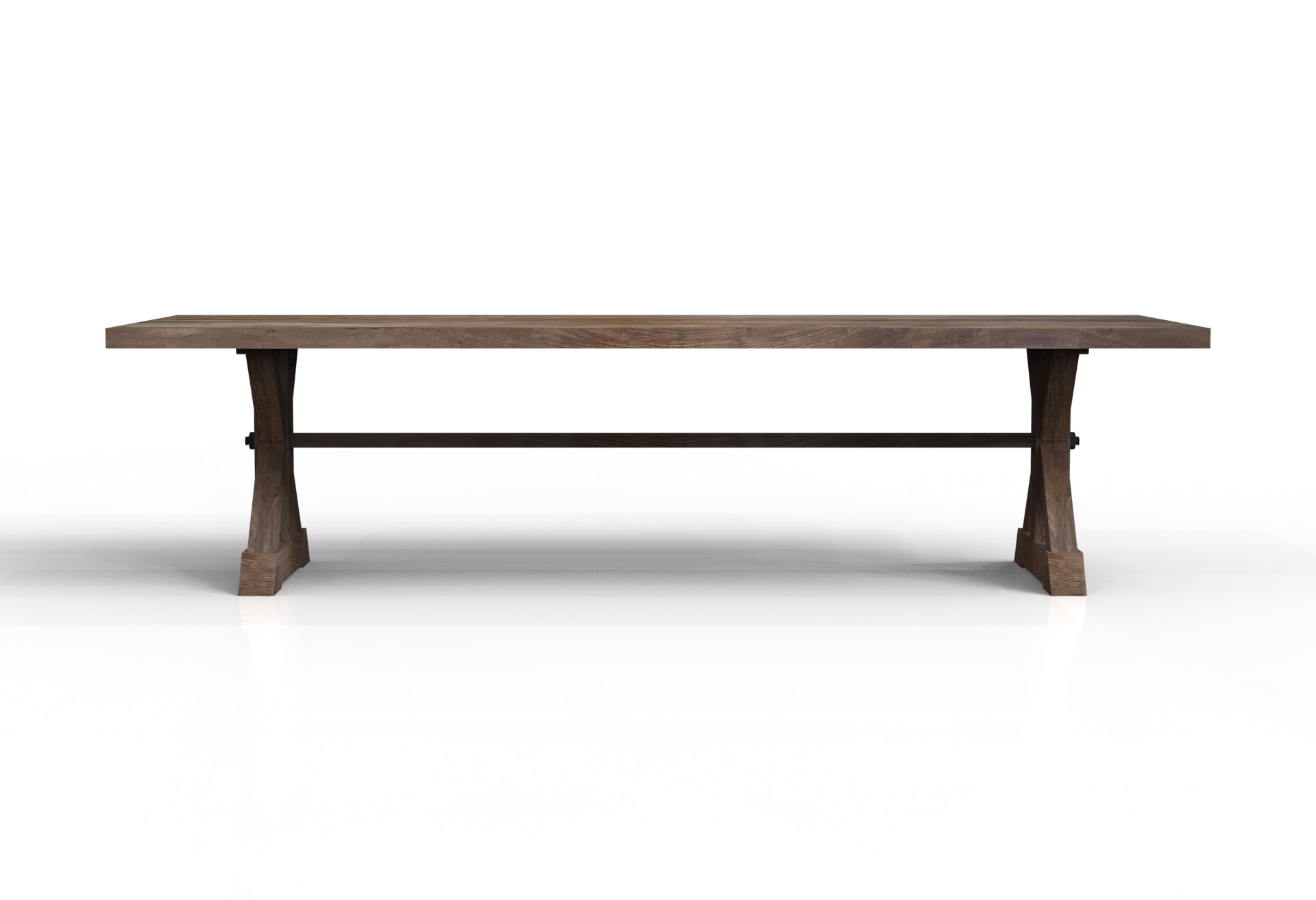 Maxwell Acacia 120" Dining Table - Natural + Smoke