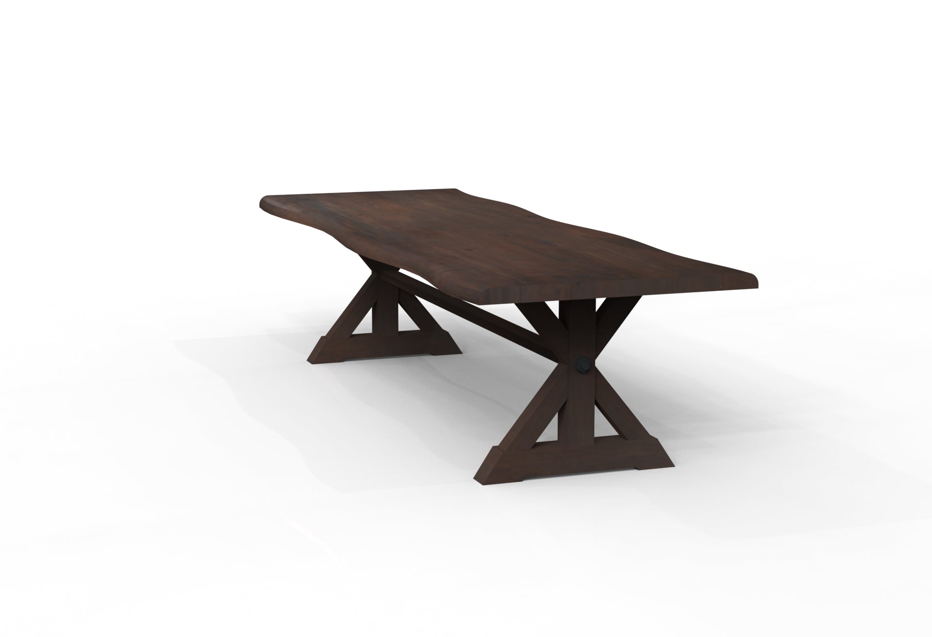 Malcolm Acacia 120" Live Edge Dining Table - Natural + Black