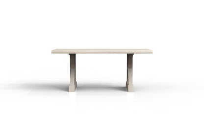 Malcolm Acacia 72' Live Edge Dining Table - New White Wash