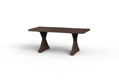 Malcolm Acacia 72" Live Edge Dining Table - Natural + Black