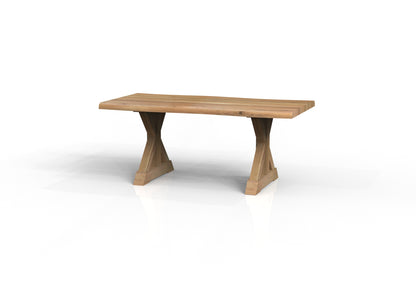 Malcolm Acacia 72" Live Edge Dining Table - Natural + Gray
