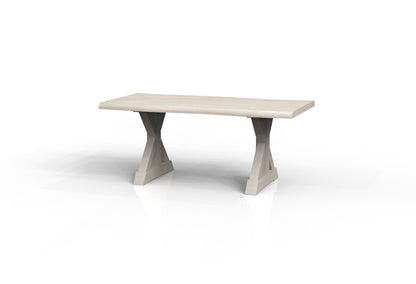 Malcolm Acacia 72' Live Edge Dining Table - New White Wash