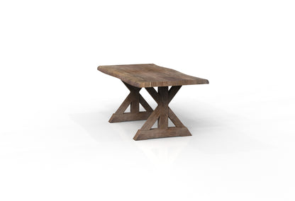 Malcolm Acacia 72" Live Edge Dining Table - Natural + Smoke