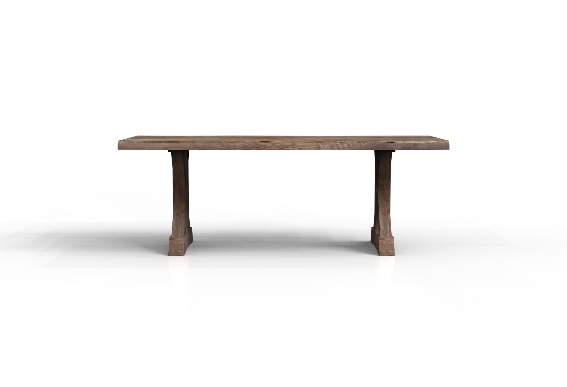 Malcolm Acacia 84" Live Edge Dining Table - Natural + Smoke