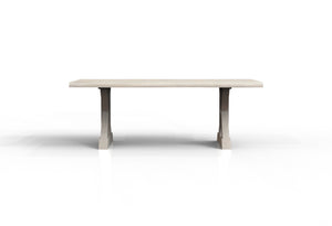 Malcolm Acacia 84" Live Edge Dining Table - New White Wash
