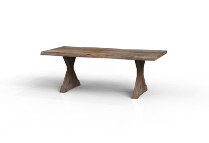Malcolm Acacia 84" Live Edge Dining Table - Natural + Smoke