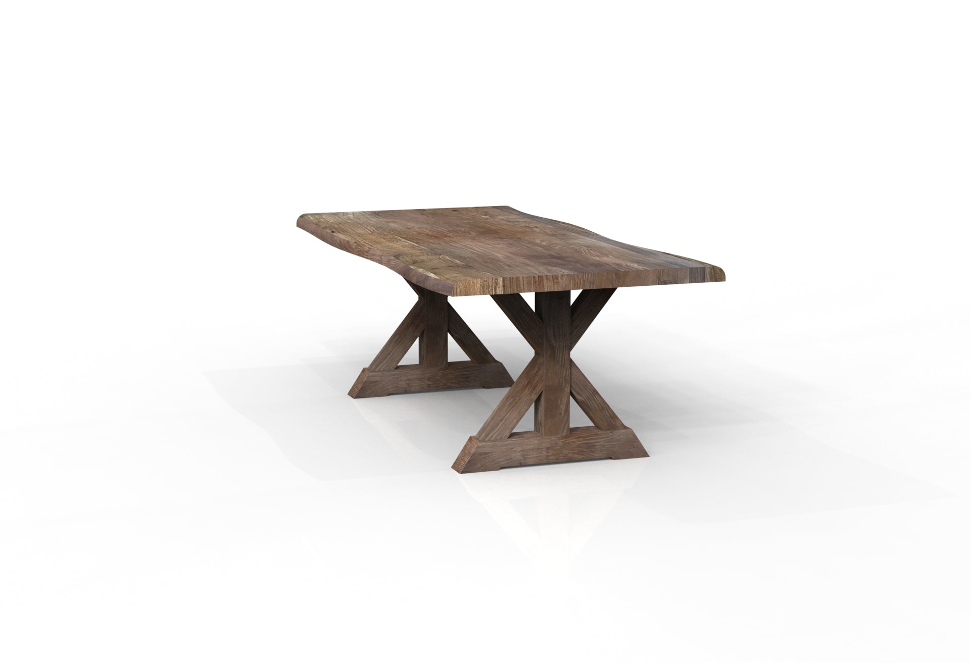 Malcolm Acacia 84" Live Edge Dining Table - Natural + Smoke