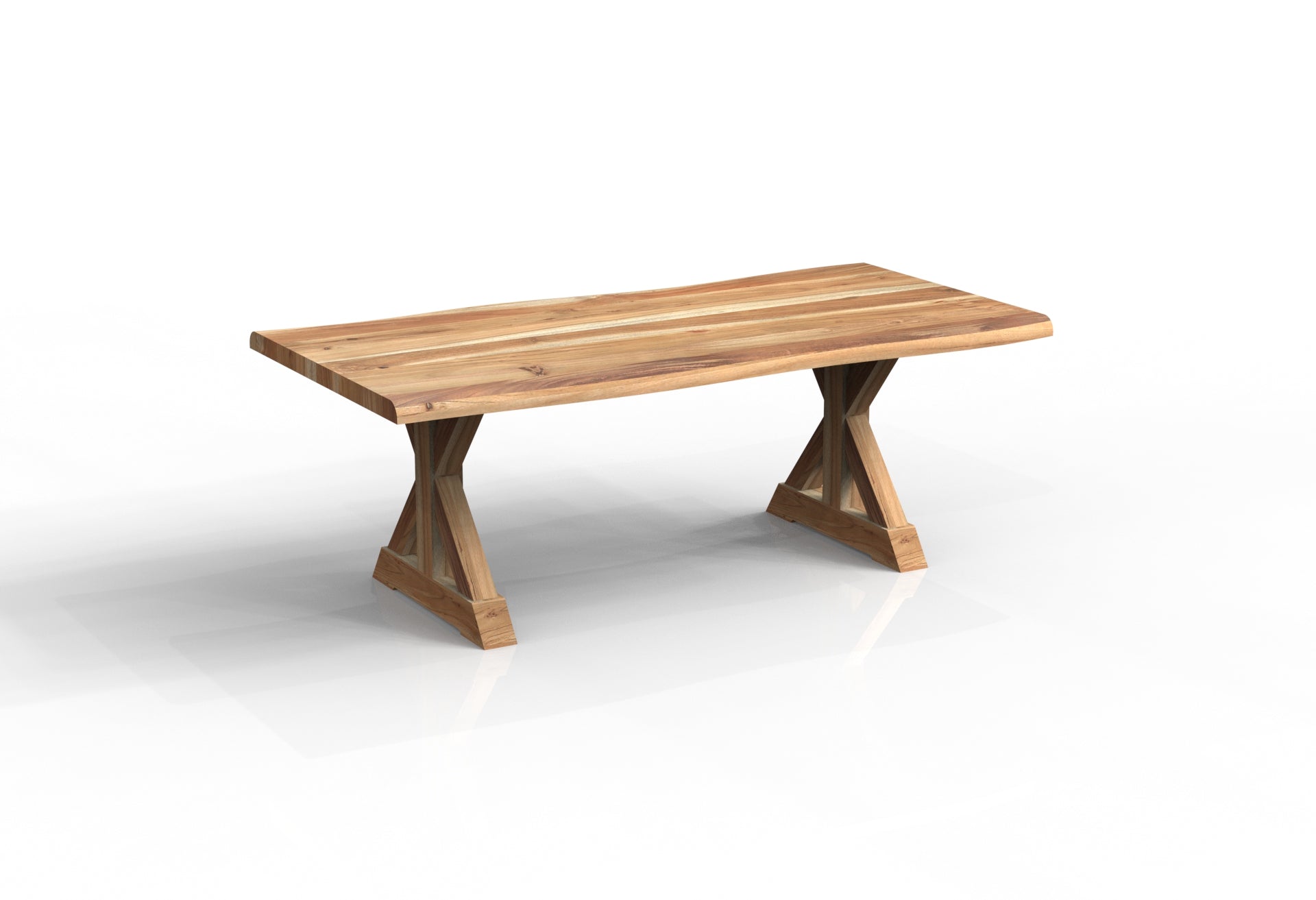 Malcolm Acacia 84" Live Edge Dining Table - Natural