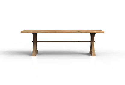 Malcolm Acacia 96" Live Edge Dining Table - Natural + Gray