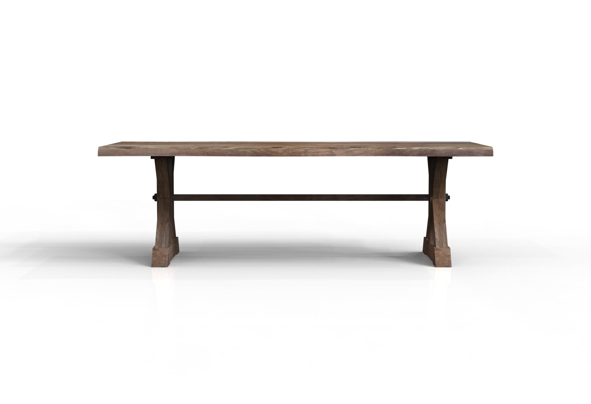 Malcolm Acacia 96" Live Edge Dining Table - Natural + Smoke