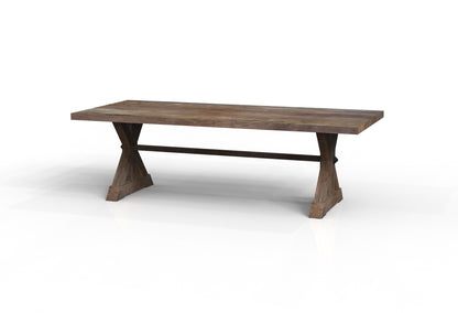 Maxwell Acacia 96" Dining Table - Natural + Smoke