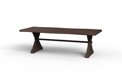 Malcolm Acacia 96" Live Edge Dining Table - Natural + Black